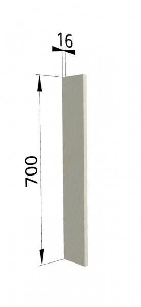 Панель торцевая ПТ 400 Квадро (для шкафа торцевого верхнего) Ваниль кожа в Липецке - lipeck.katalogmebeli.com | фото