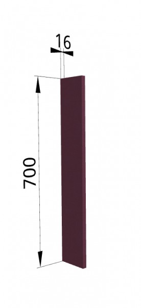 Панель торцевая ПТ 400 Квадро (для шкафа торцевого верхнего) Виноград в Липецке - lipeck.katalogmebeli.com | фото