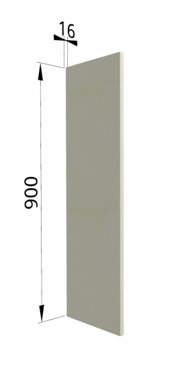 Панель торцевая ВП Квадро (для шкафа верхнего высокого) Ваниль кожа в Липецке - lipeck.katalogmebeli.com | фото