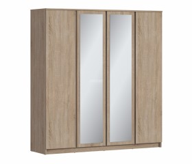 Веста СБ-3082 Шкаф 4х дверный с зеркалами Дуб Сонома в Липецке - lipeck.katalogmebeli.com | фото