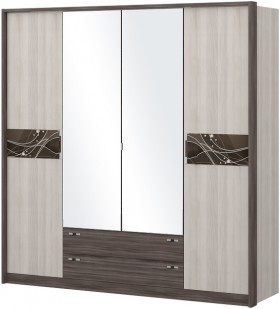 Шкаф четырехстворчатый с зеркалом Шк69.1 Николь в Липецке - lipeck.katalogmebeli.com | фото