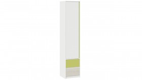 Шкаф для белья комбинированный «Сканди» Дуб Гарден/Белый/Зеленый в Липецке - lipeck.katalogmebeli.com | фото