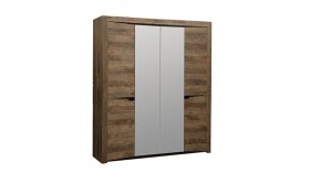 Шкаф для одежды "Лючия" (4-х дв.) ( венге/зеркало) в Липецке - lipeck.katalogmebeli.com | фото
