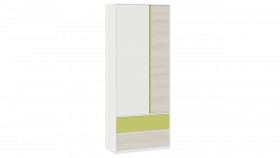 Шкаф для одежды комбинированный «Сканди» Дуб Гарден/Белый/Зеленый в Липецке - lipeck.katalogmebeli.com | фото