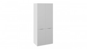 Шкаф для одежды с 2 зеркальными дверями «Глосс» (Белый глянец) в Липецке - lipeck.katalogmebeli.com | фото