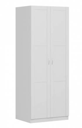 Шкаф двухдверный Пегас сборный белый в Липецке - lipeck.katalogmebeli.com | фото 1