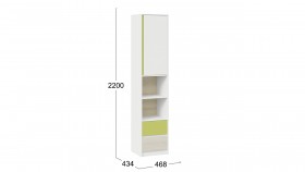 Шкаф комбинированный «Сканди» Дуб Гарден/Белый/Зеленый в Липецке - lipeck.katalogmebeli.com | фото 4