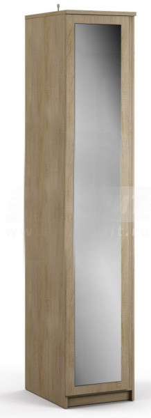Веста СБ-2260 Шкаф 1 дверный с зеркалом Дуб Сонома в Липецке - lipeck.katalogmebeli.com | фото