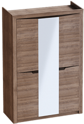 Шкаф трехдверный Соренто Дуб стирлинг/Кофе структурный матовый в Липецке - lipeck.katalogmebeli.com | фото