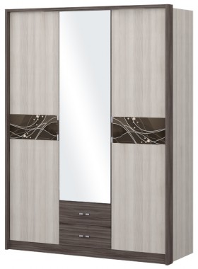 Шкаф трехстворчаты с зеркалом Шк68.1 Николь в Липецке - lipeck.katalogmebeli.com | фото