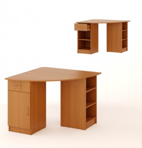 Угловой компьютерный стол 2 (Бук темный) в Липецке - lipeck.katalogmebeli.com | фото