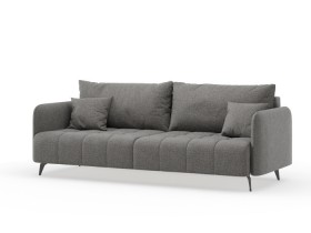 Валериан диван трёхместный прямой Стальной, ткань RICO FLEX 9292 в Липецке - lipeck.katalogmebeli.com | фото